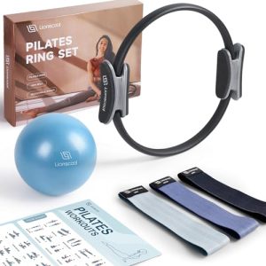 LIONSCOOL Black Pilates Ring Set – Mini Ball & Bands