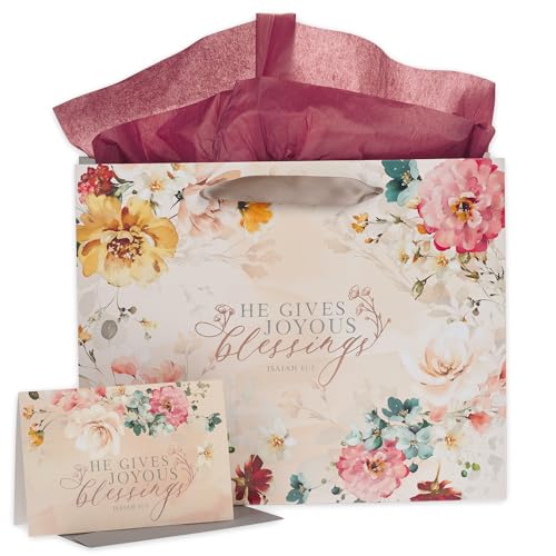 Scripture Gift Bag Set for Women - Floral Blessings