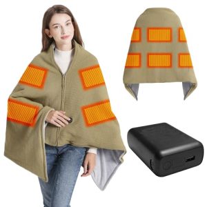 Portable Cordless Heated Blanket with Power Bank