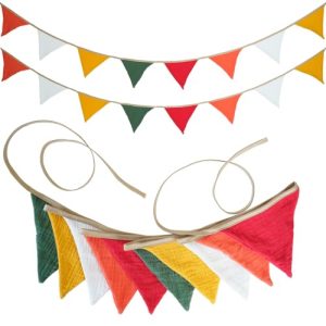 2-Pack Red & Green Pennant Banner Bunting Flags Garland