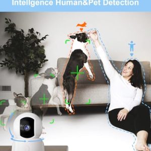 GOLSPARK 2K Indoor Camera: Pan/Tilt, Night Vision, Siren