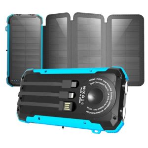 Nuynix 20000mAh Solar Power Bank: Wireless & Fast Charging