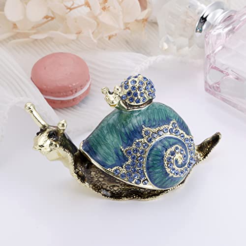 Hand-Painted Snail Trinket Box - Jewelry & Decor - Image 4