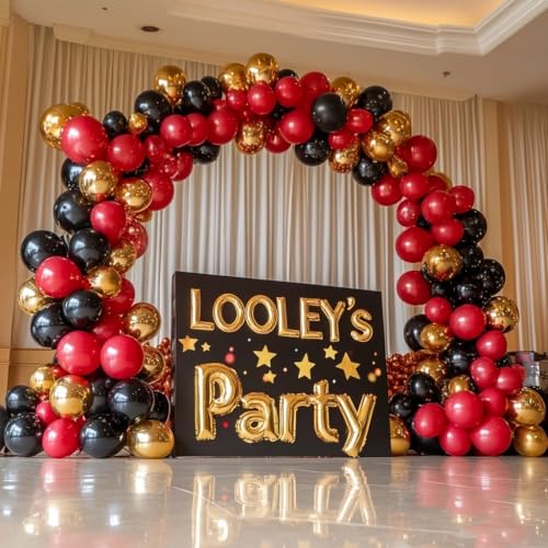 Red Balloon Arch Kit - 125 Pcs Mixed Size Balloons - Image 5