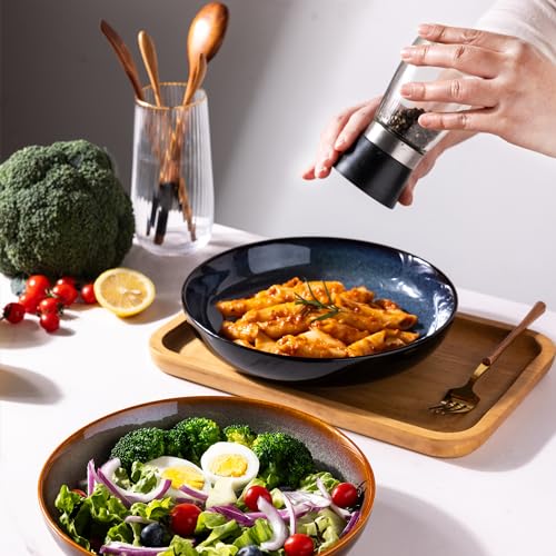 LERATIO Large Ceramic Pasta Bowls - Set of 6, 38oz - Image 6