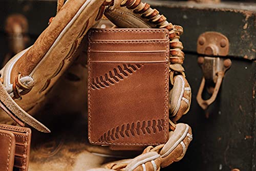 Men's Baseball Slim Money Clip Wallet | Full Grain Leather - Image 5