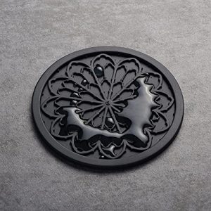 COASTERFIELD Black Silicone Coasters – 6 Pack for Drinks