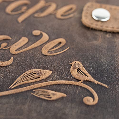 Moonster Vintage Refillable Leather Journal with Pen - Image 9