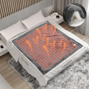 Heated Blanket with Foot Pocket: 6 Heat, 10 Hr Auto-Off