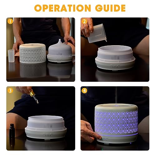 500ML Red Copper Ultrasonic Essential Oil Diffuser - Image 5