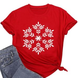 Women’s Funny Snowflake Christmas Graphic Tee – Holiday Gift