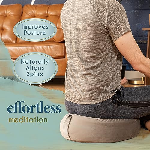 Florensi Large Grey Meditation Cushion - Buckwheat - Image 3