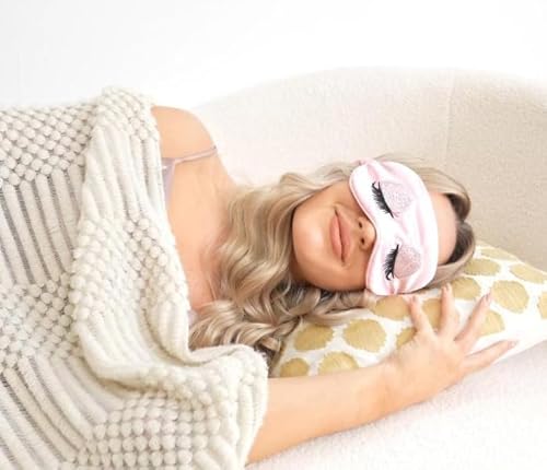 Sweet Girl's Satin Sleep Mask with Eyelash Embroidery - Image 4
