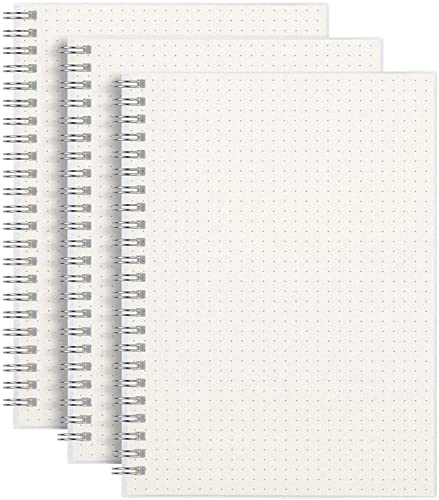 AHGXG 3-Pack A5 Spiral Dotted Journals - 100 GSM Paper