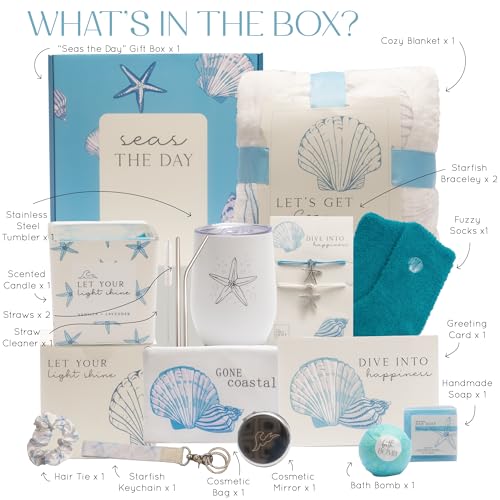 Love Crate Co. Ocean-Themed Self-Care Gift Box for Her - Image 3