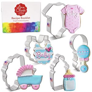 Ann Clark Baby Shower Cookie Cutters – 5 Pc Set, Made in USA