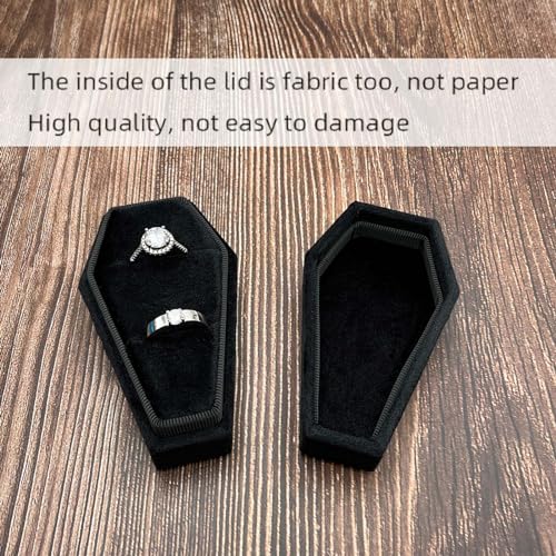 Beatilog Gothic Coffin Ring Box - Double Slot Velvet - Image 4
