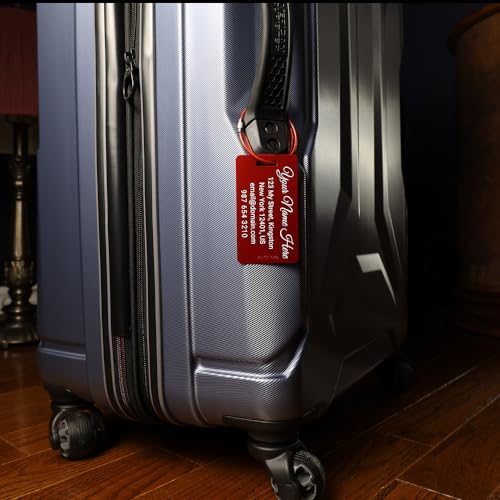 Personalized Heavy-Duty Metal Luggage Tags - Pack of 4 - Image 8