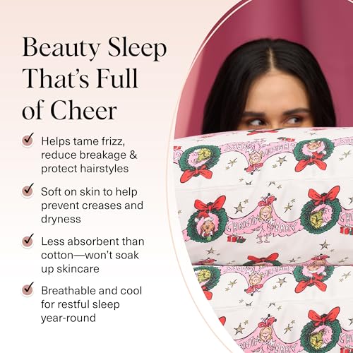 Grinch x Kitsch Satin Pillowcase - Hair & Skin Benefits - Image 4