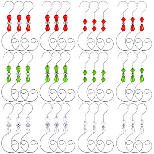 Ripeng 72-Piece Acrylic Ornament Hooks - 4 Styles