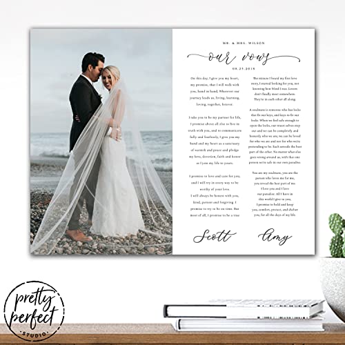 Custom Wedding Vows Wall Art - Framed Canvas Keepsake - Image 7