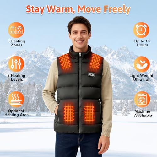 Viutopot Heated Vest | 16000mAh Battery | 8 Heating Zones - Image 3