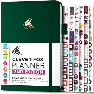 Clever Fox Weekly & Monthly Goal Planner – Undated A5