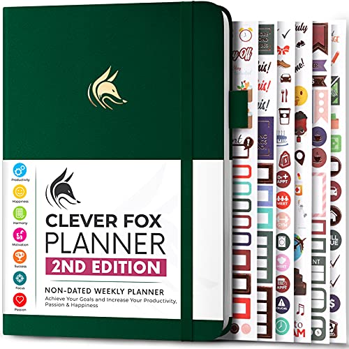 Clever Fox Weekly & Monthly Goal Planner - Undated A5