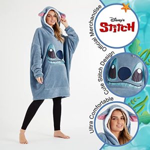 Disney Stitch Warm Fleece Wearable Blanket Hoodie