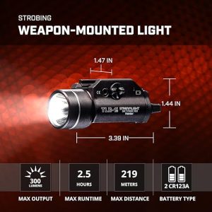 Streamlight TLR-1s: 300 Lumen Rail Mounted Weapon Light