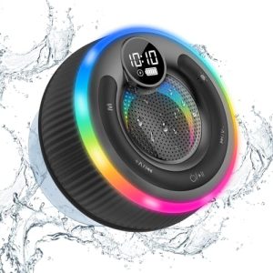 IPX7 Waterproof Shower Speaker with Digital Display
