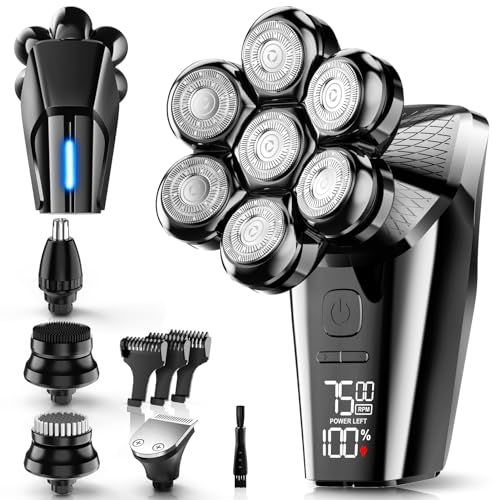 Hexus Detachable Head Shaver for Bald Men - Wet/Dry & LED