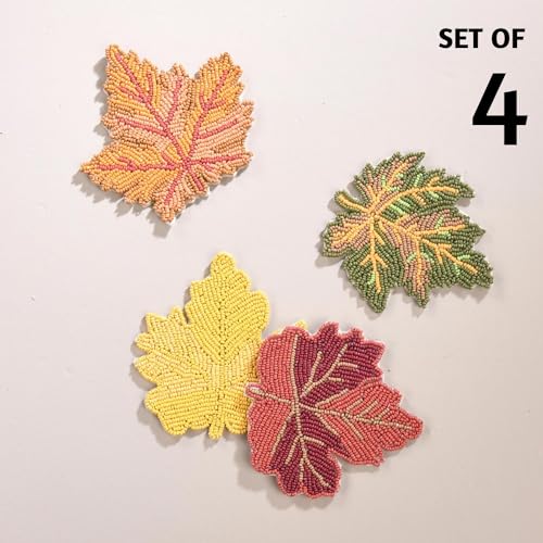 Folkulture Fall Boho Coasters Set of 4 - Farmhouse Decor - Image 4