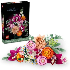 LEGO Botanicals Pink Flower Bouquet Building Set for Adults