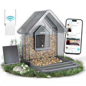 Vakiav Solar Smart Bird Feeder Camera – 2K HD, AI Bird ID