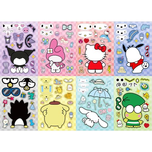 Cute Anime Make Your Own Face Stickers for Kids & Teens - Image 7