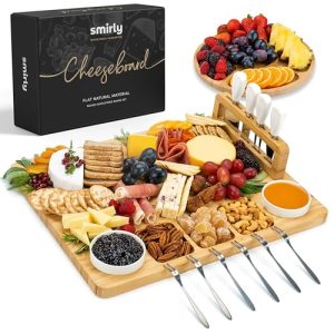 SMIRLY Bamboo Charcuterie Board Set with Accessories
