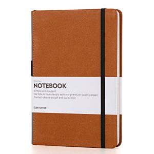 Lemome Grid Paper Notebook Hardcover – Pen Holder & Dividers