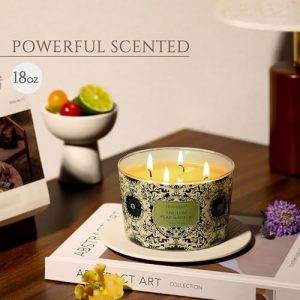 HomeLights 18oz English Pear & Suede 4-Wick Soy Candle