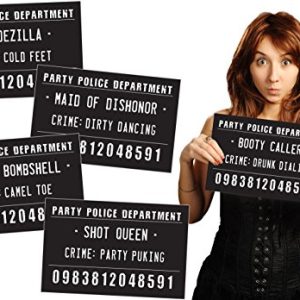 20 Funny Mugshot Signs – Bachelorette & Party Photo Booth Props