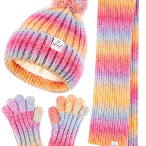 Kids Winter Beanie, Gloves & Scarf Set – Toddler Warmth