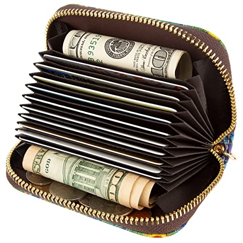 ANNAMISSI Women's Slim RFID Trifold Wallet - Owl Design - Image 4