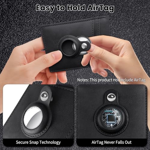 Slim AirTag Wallet | Minimalist Leather & Card Holder - Image 3