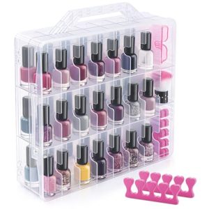 DreamGenius Nail Polish Organizer Case – 48 Bottles