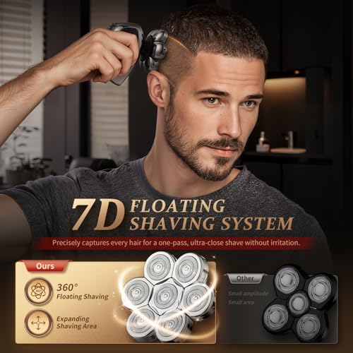 Professional 5-in-1 Electric Head Shaver for Bald Men - 7D - Image 2