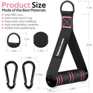 Gym Exercise Handles for Cable Machine & Resistance Bands