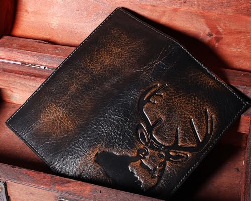 Men's Full Grain Leather RFID Deer Long Rodeo Wallet - Image 5