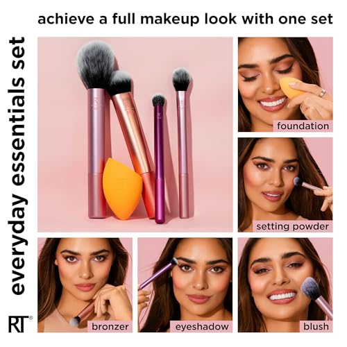 Real Techniques Everyday Essentials Makeup Brush Set - Image 2