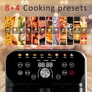 WHUTO 6QT Air Fryer Oven: Digital Touchscreen, 12 Presets