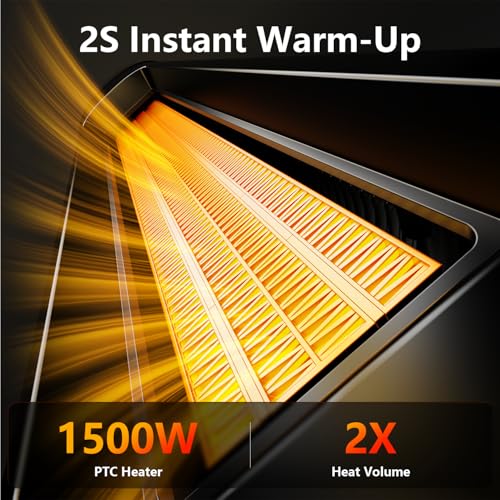 GRIDR 1500W Tower Heater - Remote, Thermostat & 12H Timer - Image 2